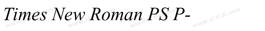 Times New Roman PS P字体转换